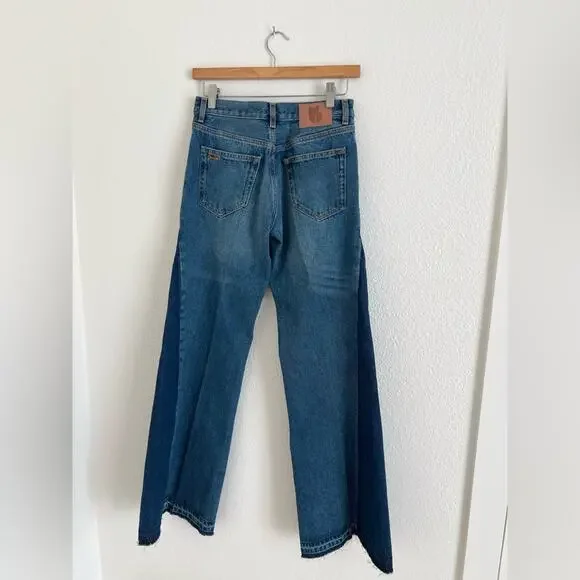 NWT BA&SH Vadou jeans / 2 tone wide flare leg jeans / size 2 - Picture 9 of 9